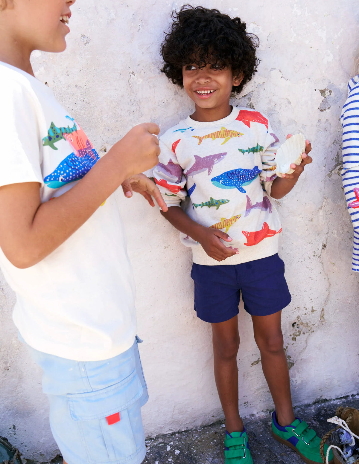 Printed Sweatshirt-Riso Shark