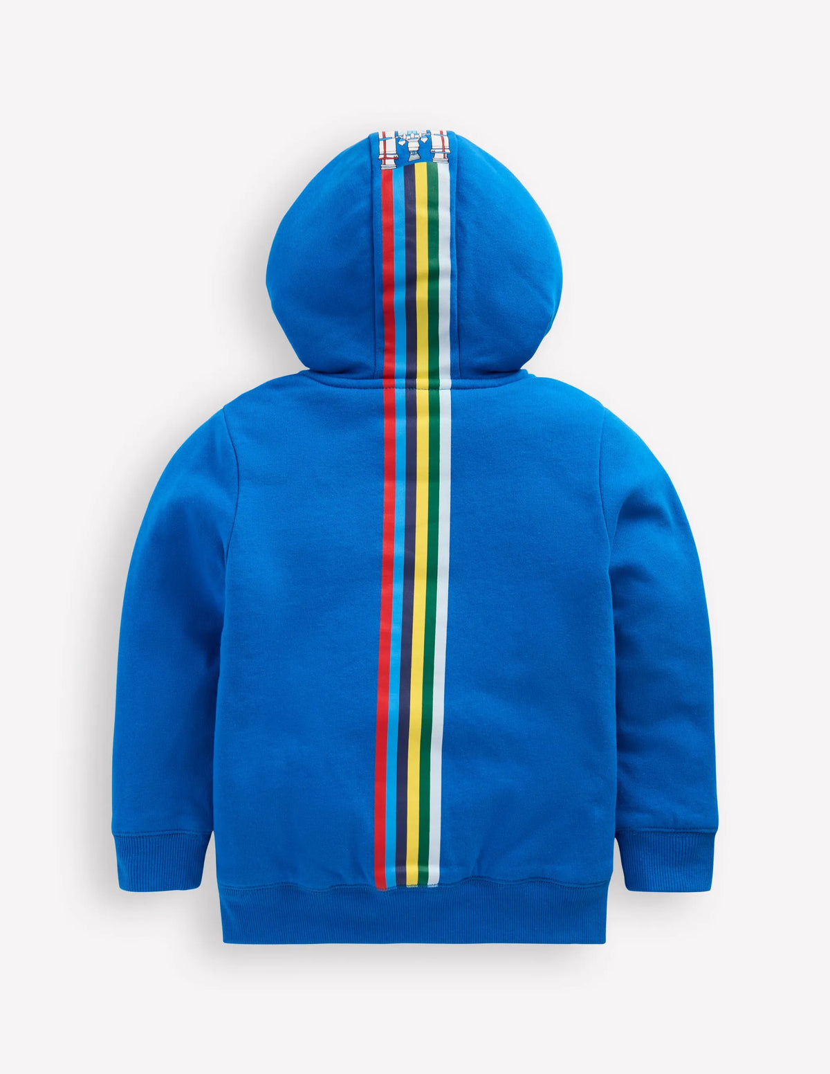 Cosy Fleece-Lined Hoodie-Kingfisher Blue Rocket