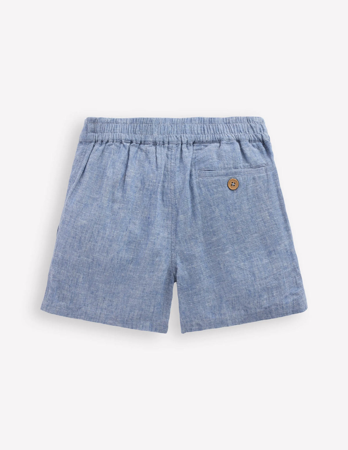 Cotton Linen Shorts-Chambray