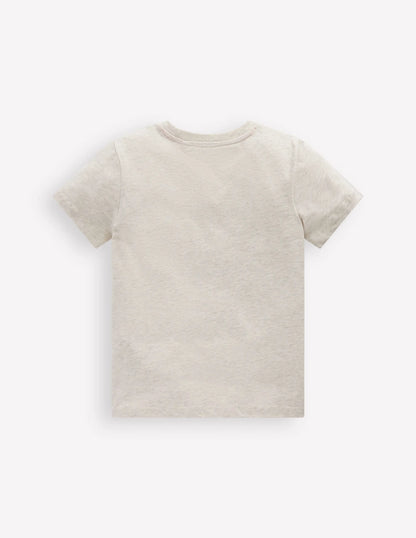 Short Sleeve Graphic T-shirt-Oatmeal Marl Silly Vehicles