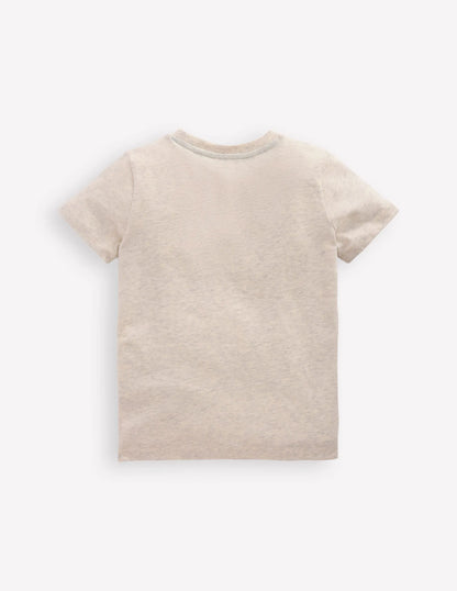 Short Sleeve Graphic T-shirt-oatmeal marl Rockets