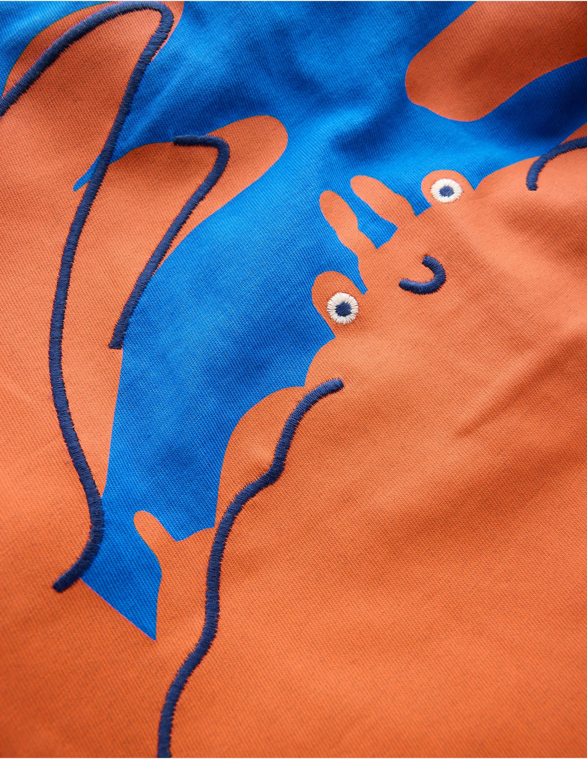 Fun Graphic T-shirt-Kingfisher Blue Crab