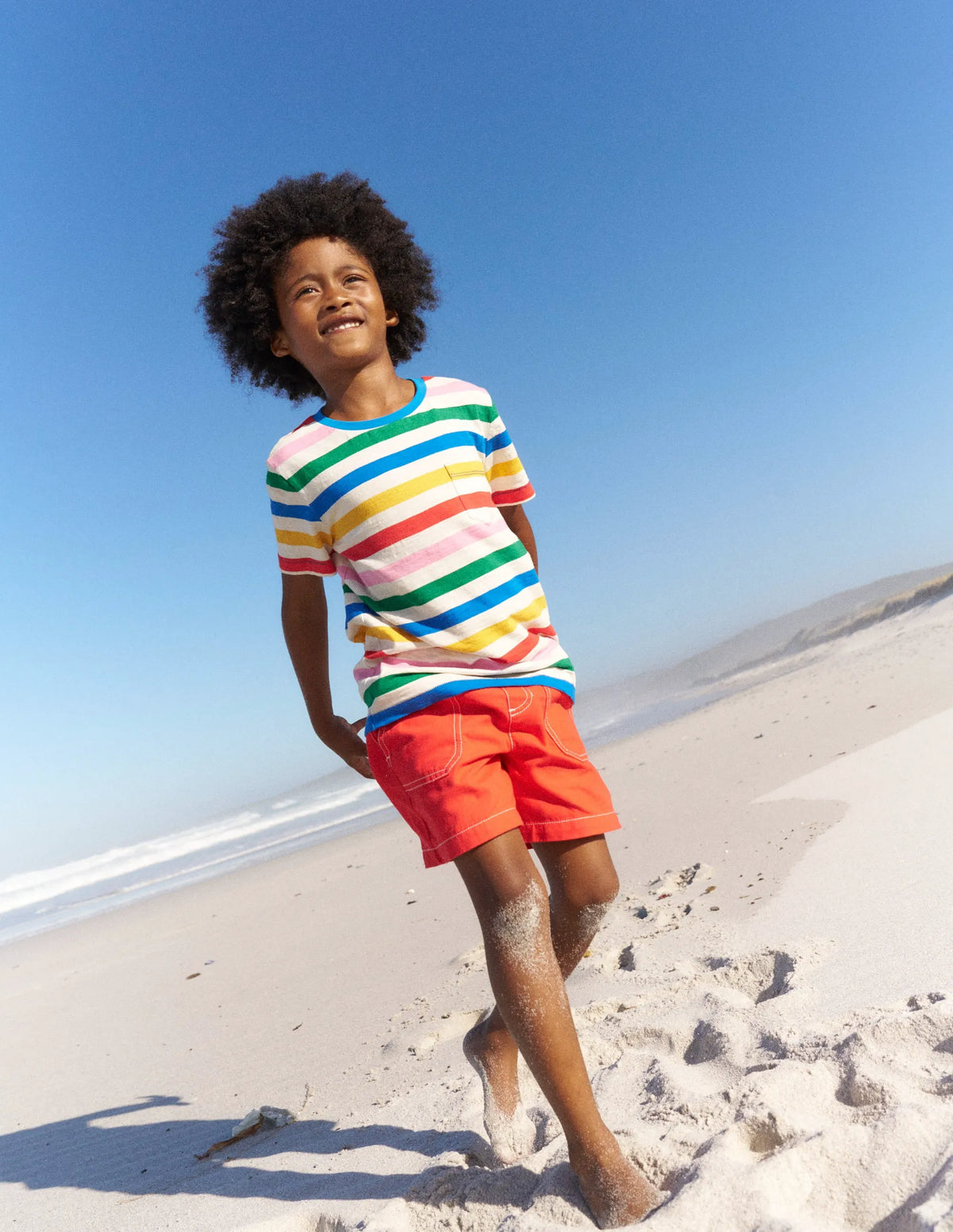 Everyday Short Sleeve T-Shirt-Rainbow Stripe