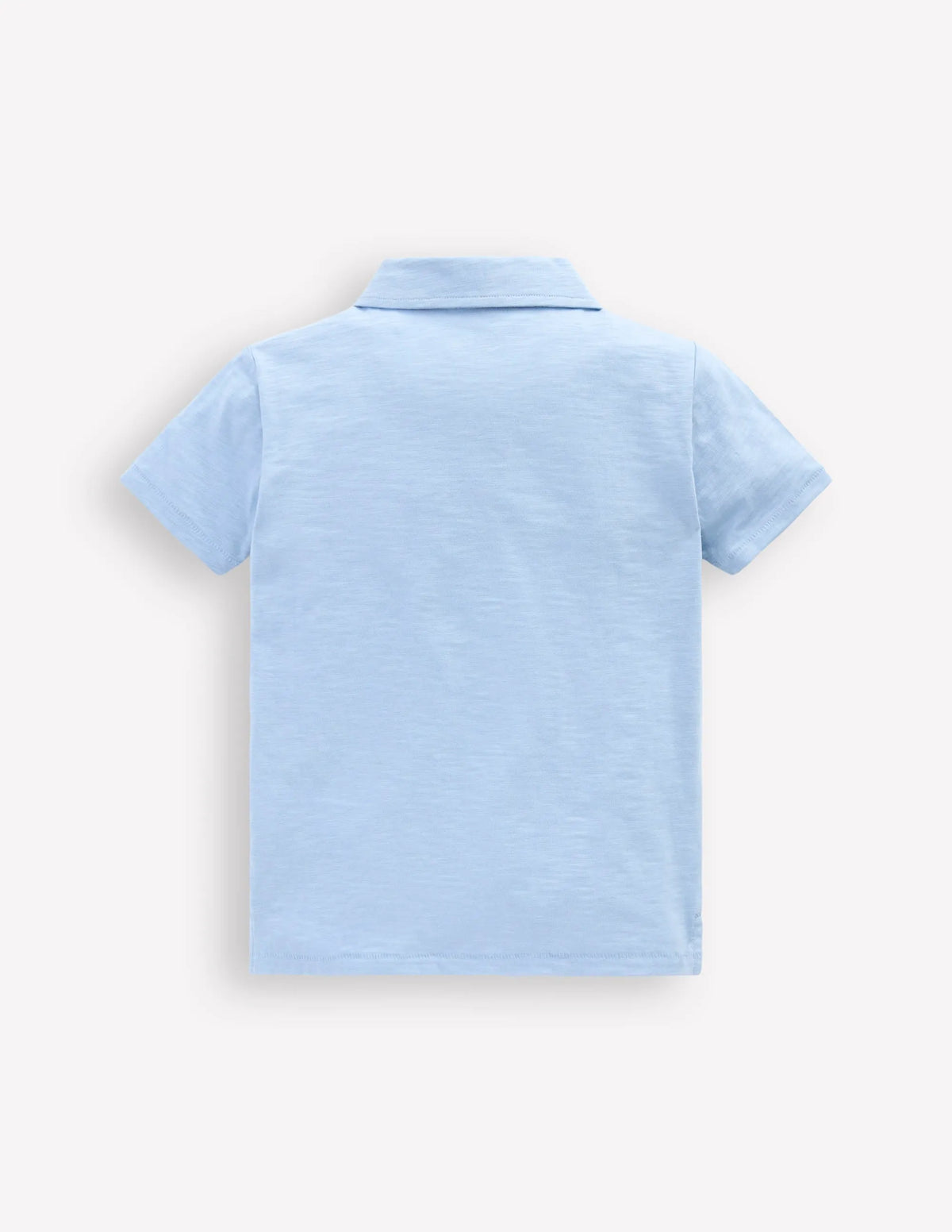 Slub Polo Shirt-Glacier Blue