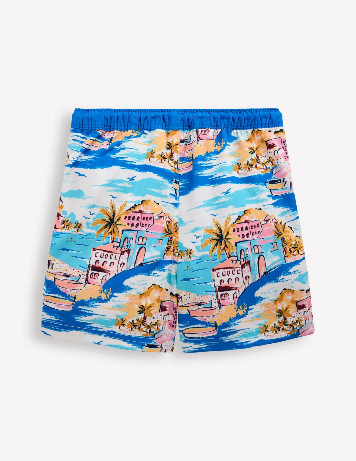 Swim Shorts-Multi Coastal Scene