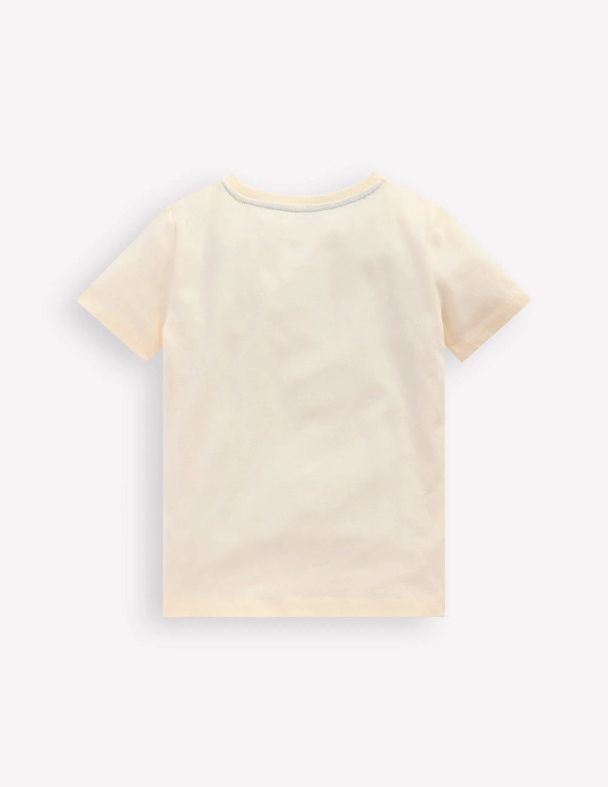 Short Sleeve Bouclé T-shirt-Soft Ivory Big Cats