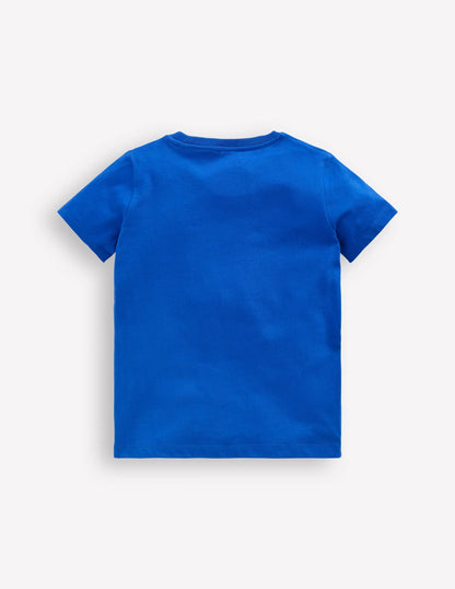 Glow Superstitch T-shirt-Gallery Blue Turtle