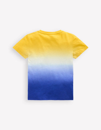Tie Dye T-shirt-Pineapple Yellow/ Bright Blue