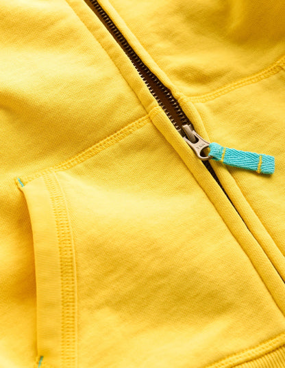 Garment Dye Zip Up Hoodie-Passionfruit