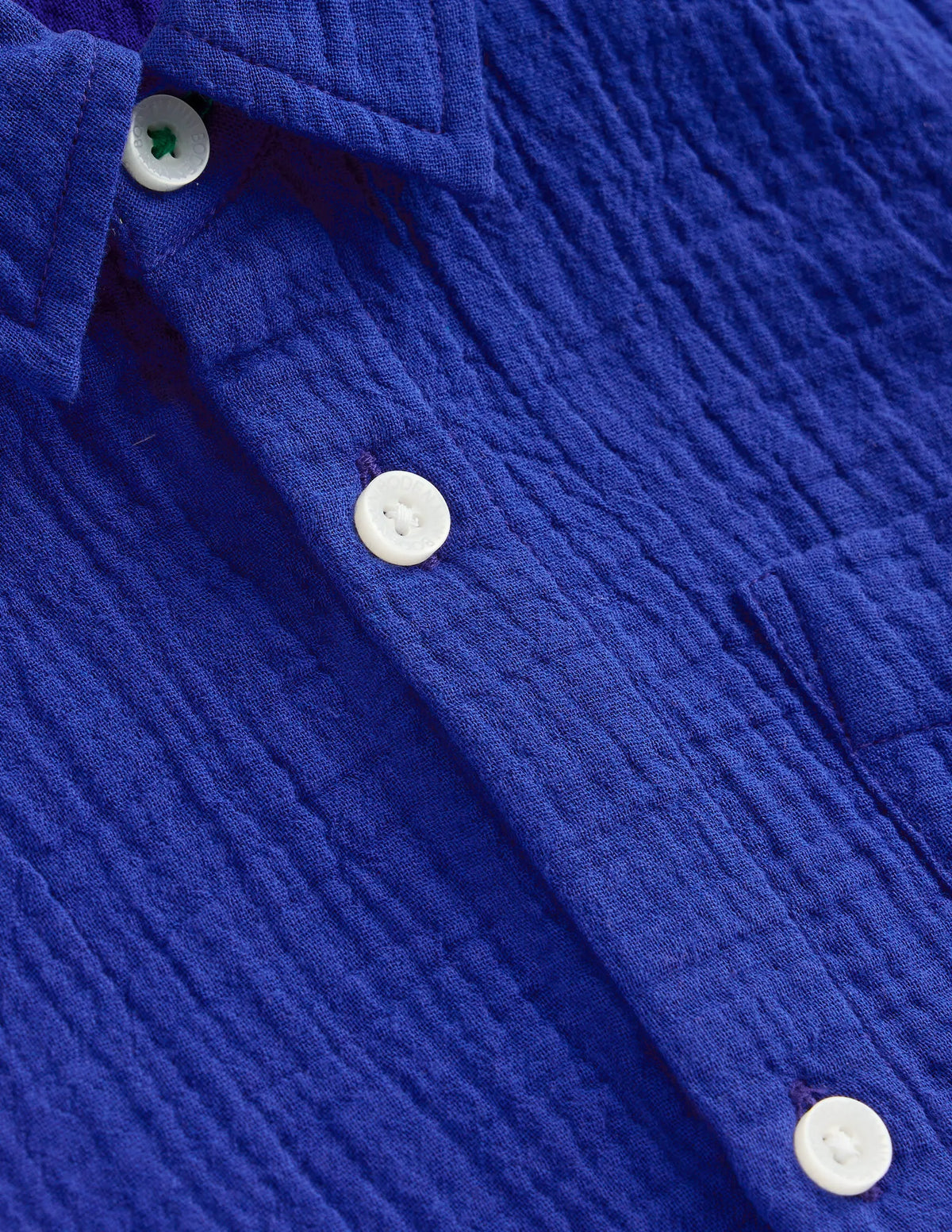 Double Cloth Shirt-Bright Blue