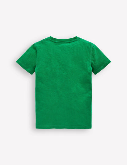Short Sleeve Henley T-Shirt-Rich Emerald