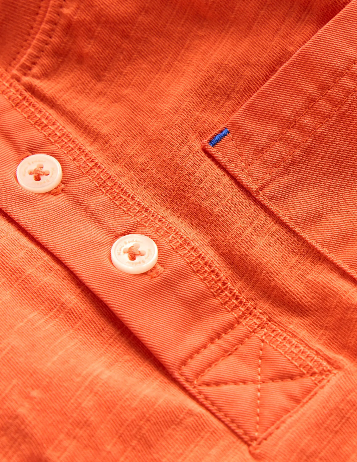 Short Sleeve Henley T-Shirt-Orange