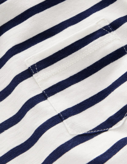 Everyday Long Sleeve T-Shirt-Soft Ivory/ College Navy