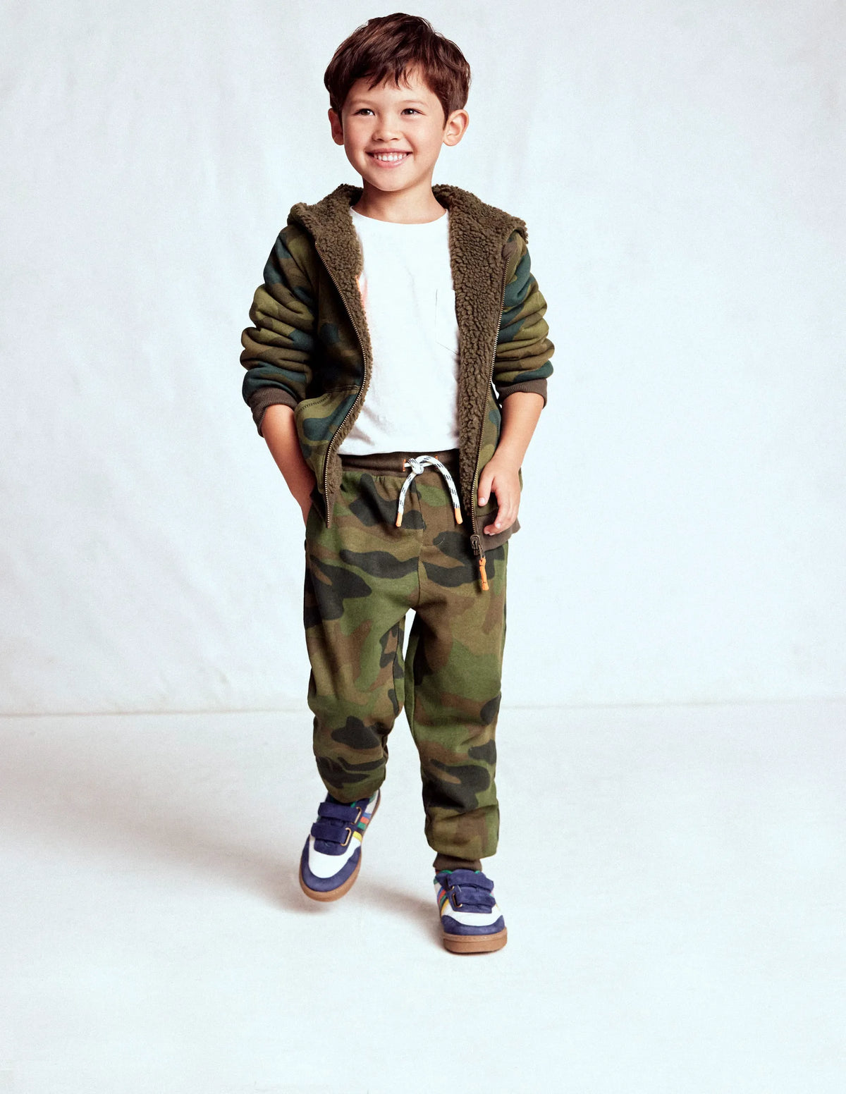 Printed Comfy Sweatpants-Camo