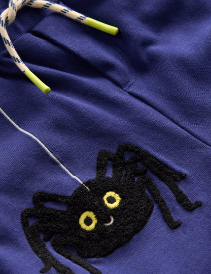 Halloween Glow Sweatpants-Starboard Blue Spider