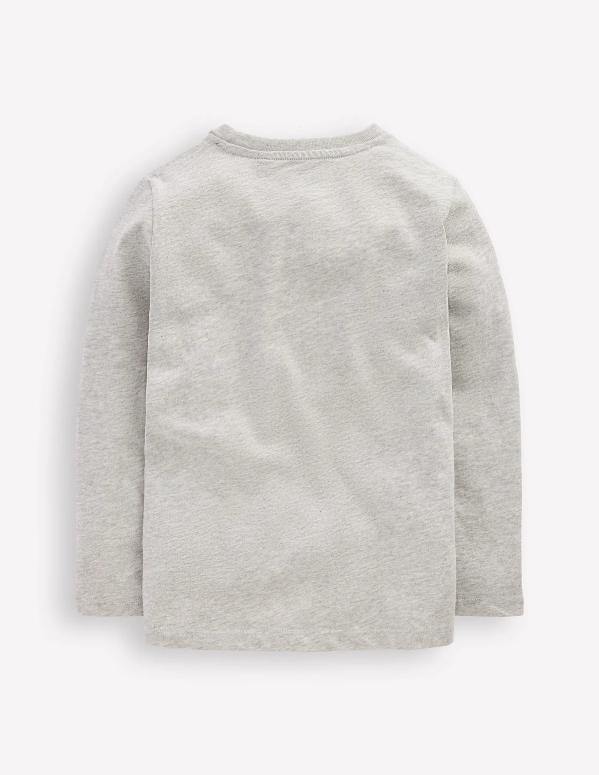 Long Sleeve Printed T-shirt-Grey Marl Space