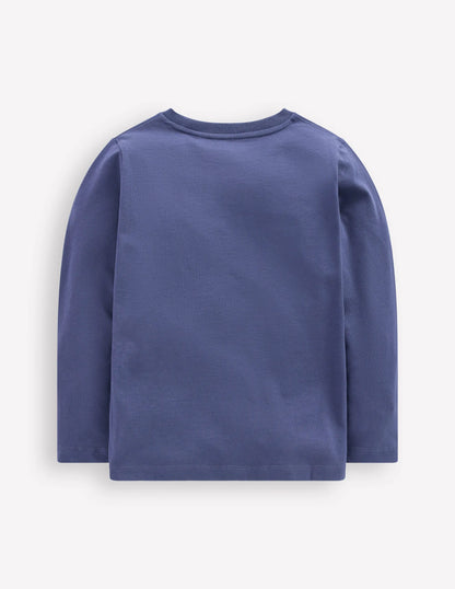 Long Sleeve Printed T-shirt-Christmas Vehicles