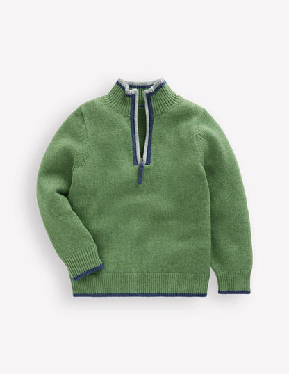 Heritage Half-Zip Sweater-Safari Green