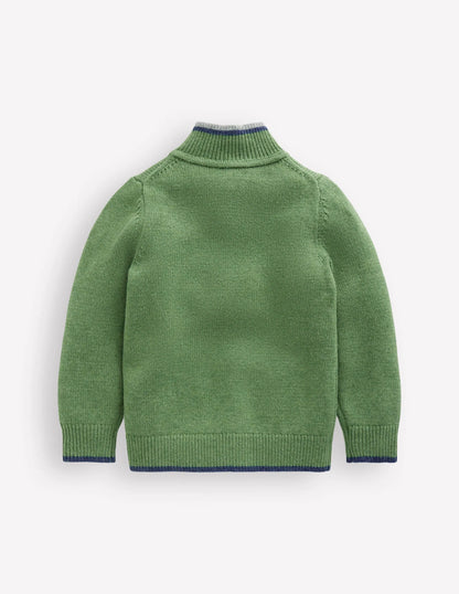 Heritage Half-Zip Sweater-Safari Green