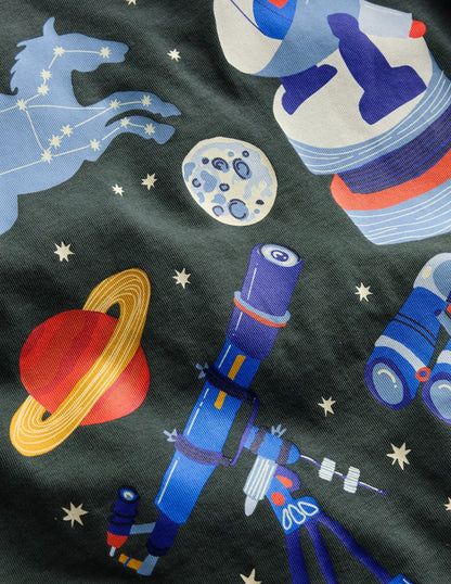 Long Sleeve Glow T-shirt-Smoke Astronomy