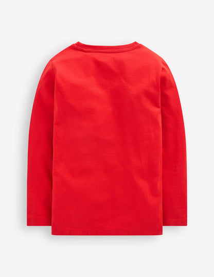 Long Sleeve Novelty 3D T-Shirt-Mars Red Elf