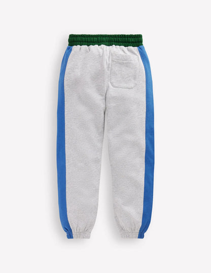 Colourblock Cuffed Joggers-Grey Colourblock