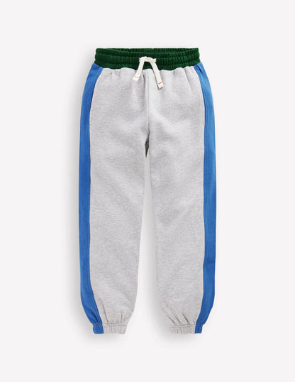 Colourblock Cuffed Joggers-Grey Colourblock