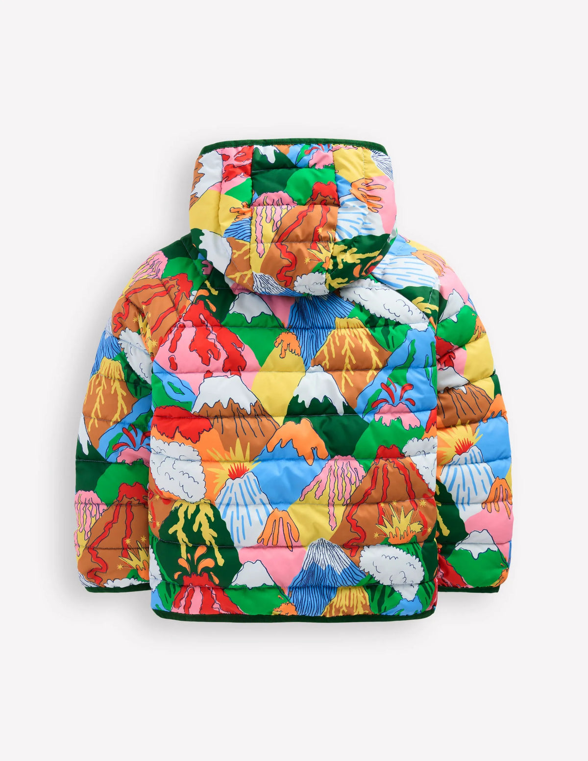 Pack-away Padded Jacket-Multi Volcanoes
