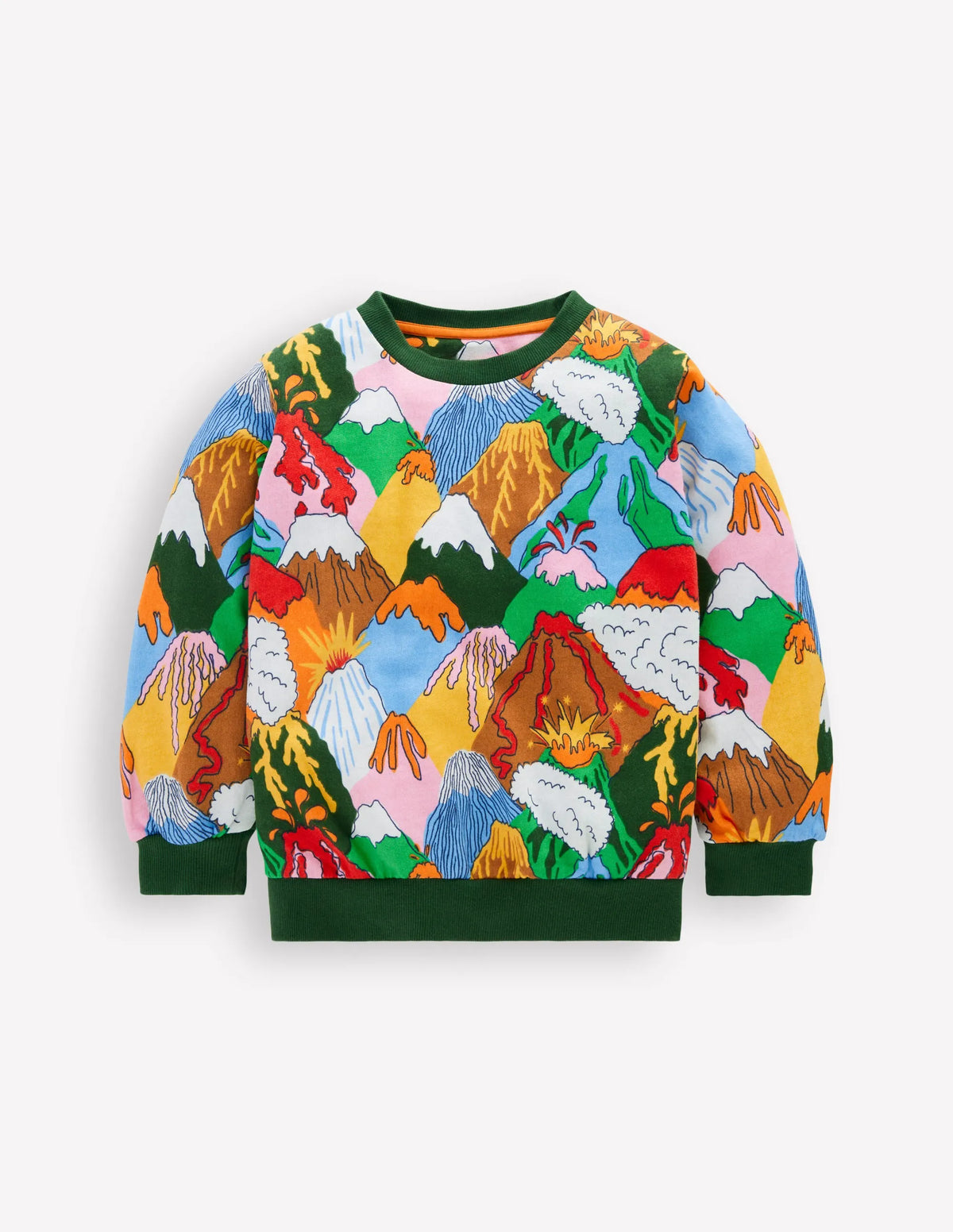 Everyday Printed Sweatshirt-Multi Volcanoes