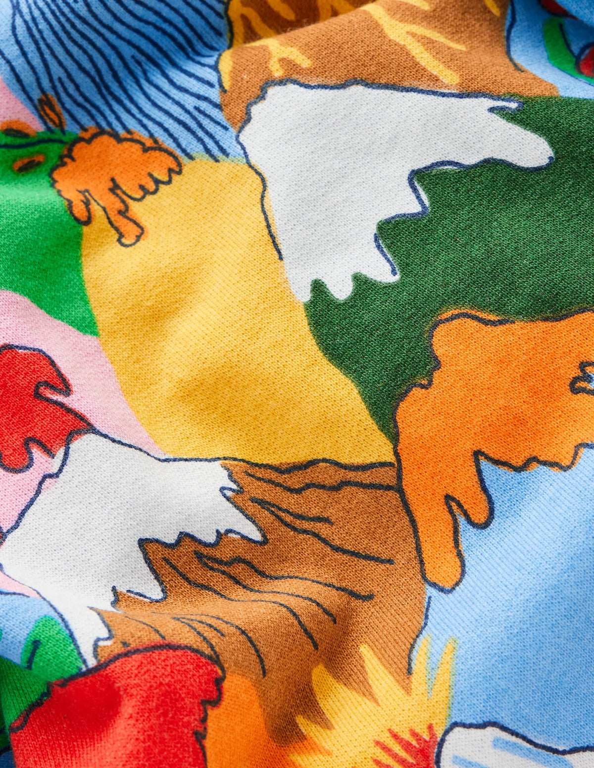 Everyday Printed Sweatshirt-Multi Volcanoes