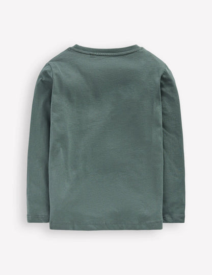Long Sleeve Glow T-shirt-Phantom Spaceman