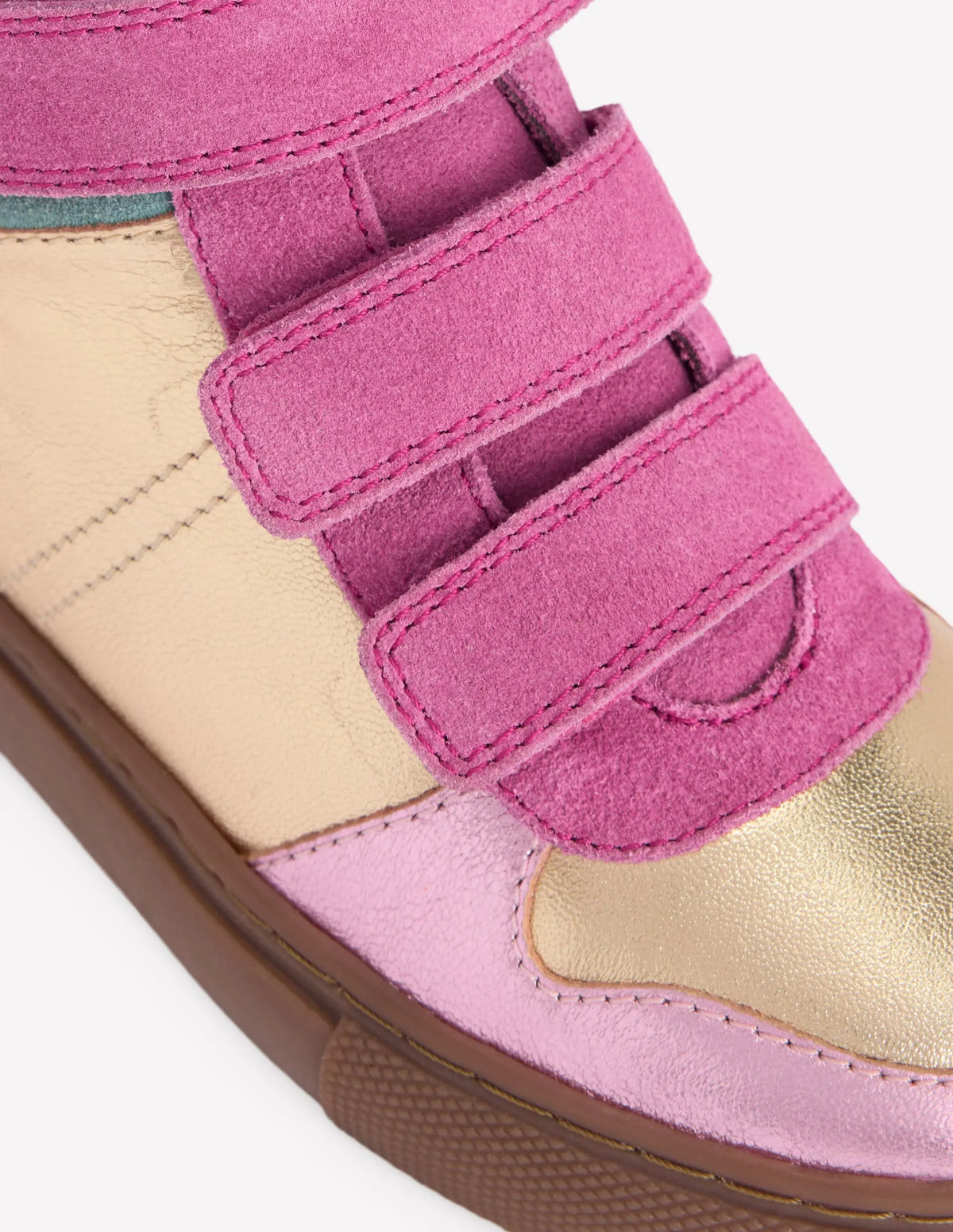 Metallic High Tops-Gold and Pink Metallic