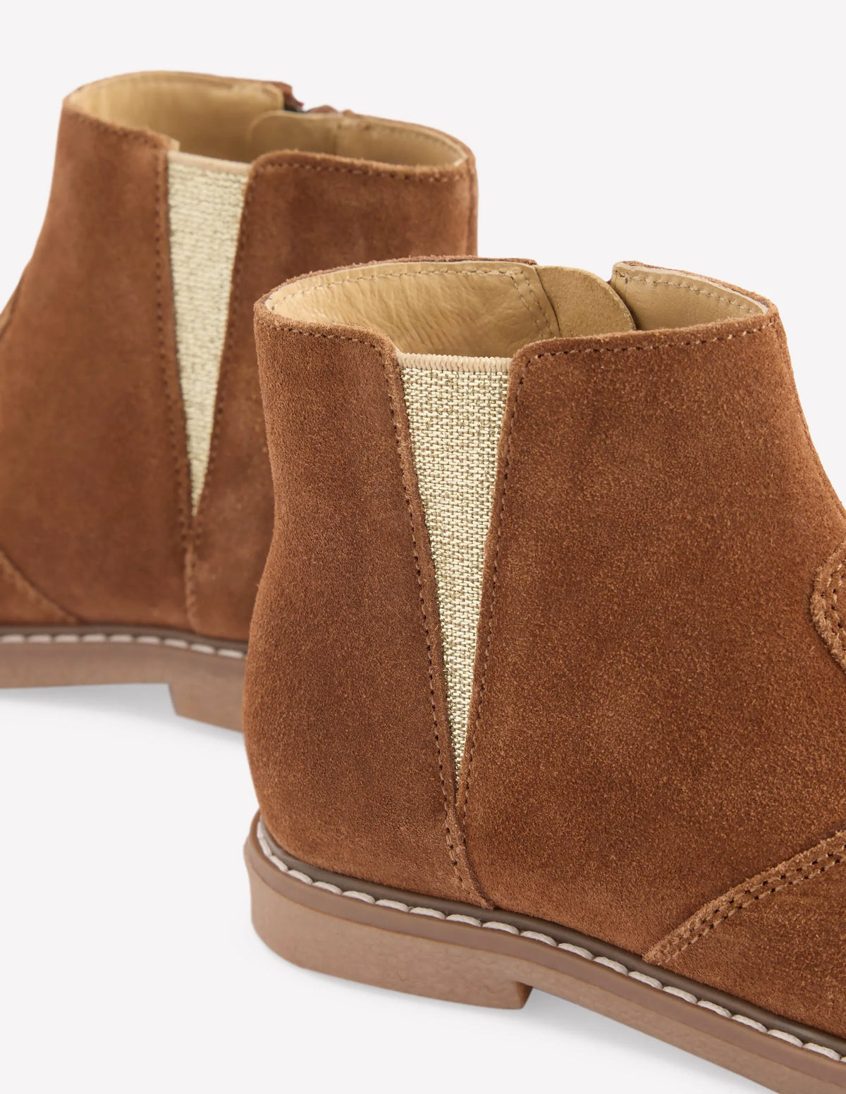 Suede Ankle Boots-Tan