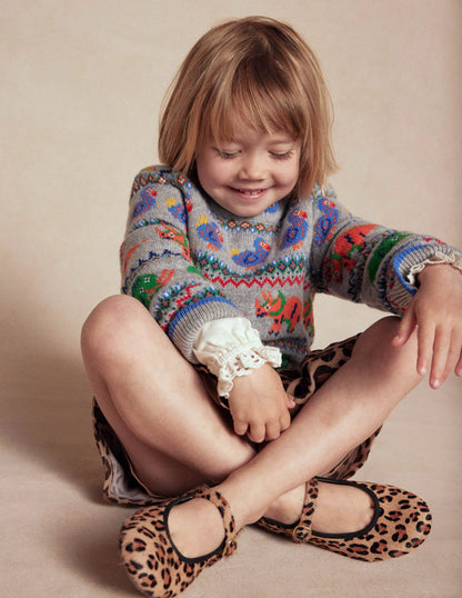 Mary Jane Shoes-Leopard