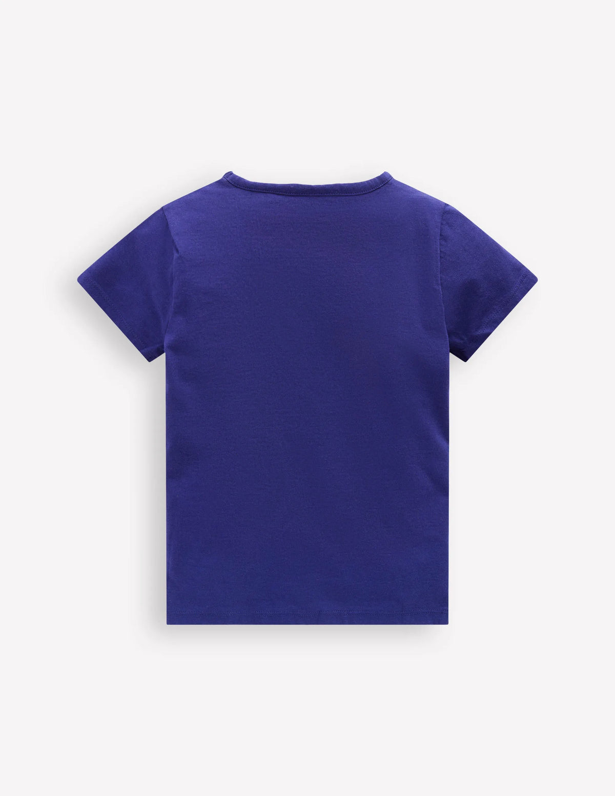 Short Sleeve Appliqué T-shirt-Starboard Blue Apple