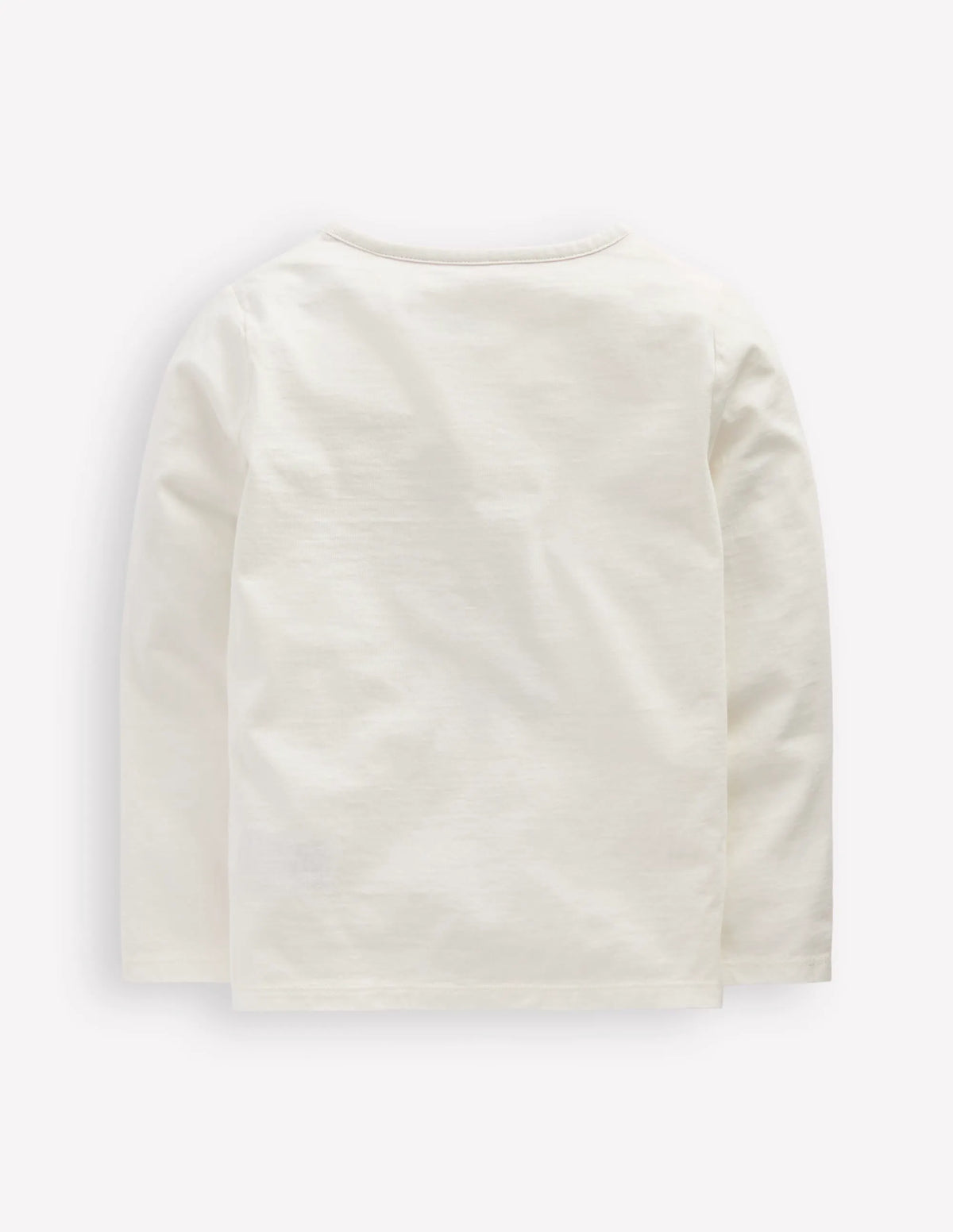 Long Sleeve Bouclé T-shirt-Soft Ivory Dog