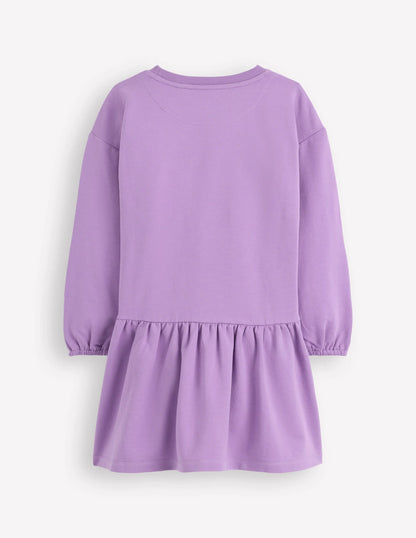 Logo Sweatshirt Dress-Aster Purple