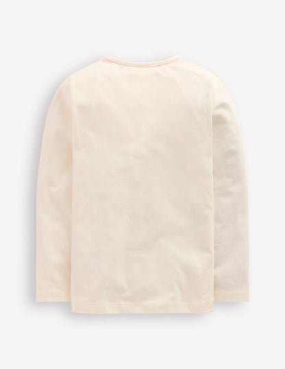 Long Sleeve Riso T-Shirt-Soft Ivory Flowers
