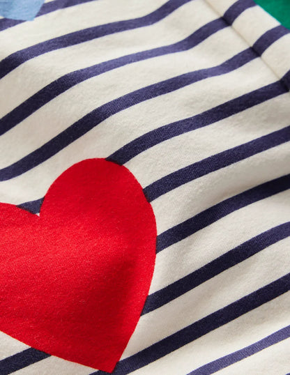 Cartwheel Shorts-Multi Heart Stripe