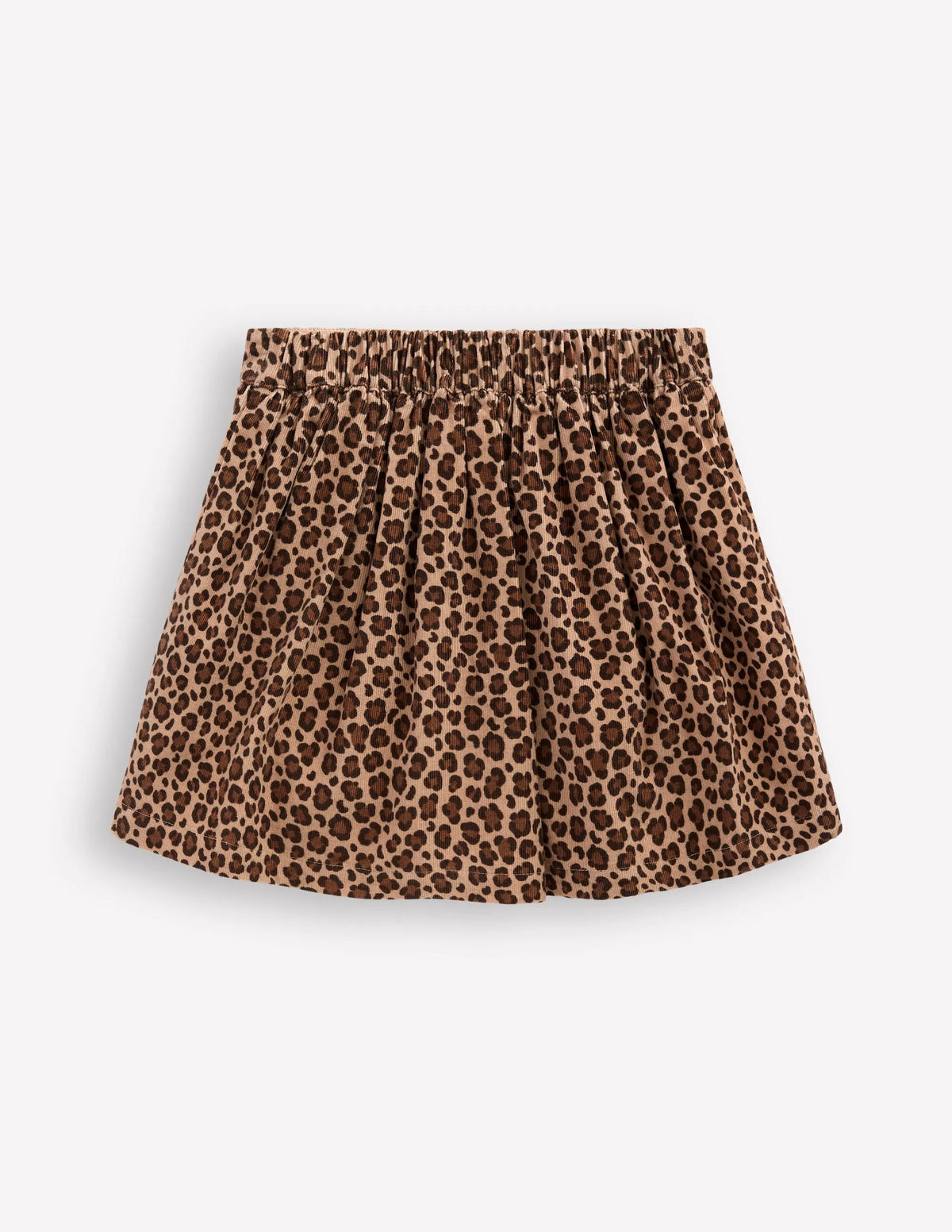 Button-through Mini Skirt-Leopard Print