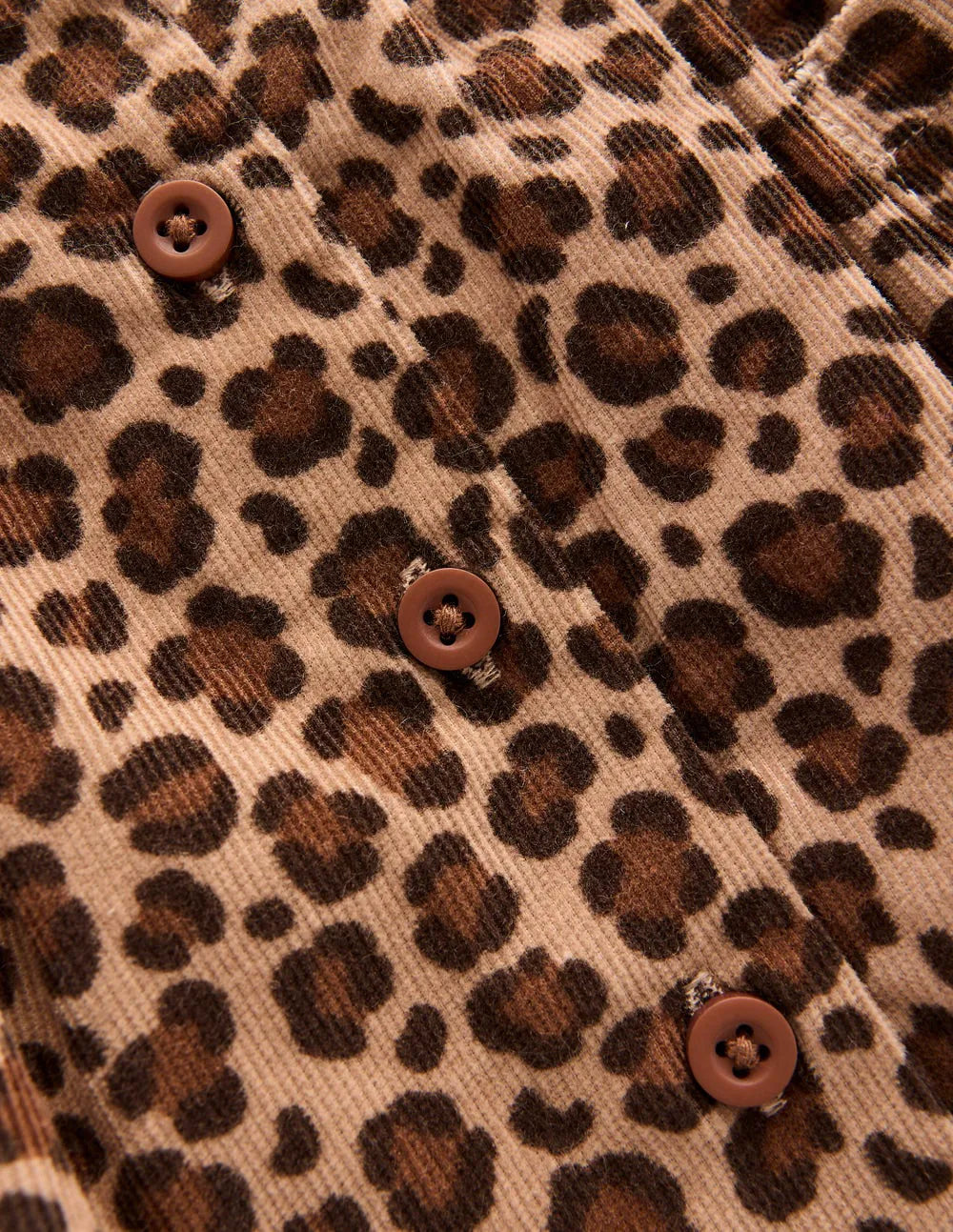 Button-through Mini Skirt-Leopard Print
