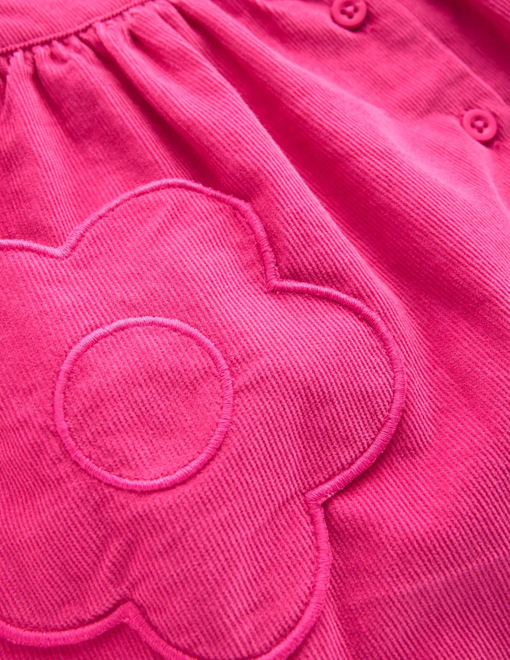 Button-through Mini Skirt-Raspberry Pink