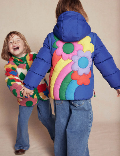 2-in-1 Padded Coat-Starboard Blue Rainbow