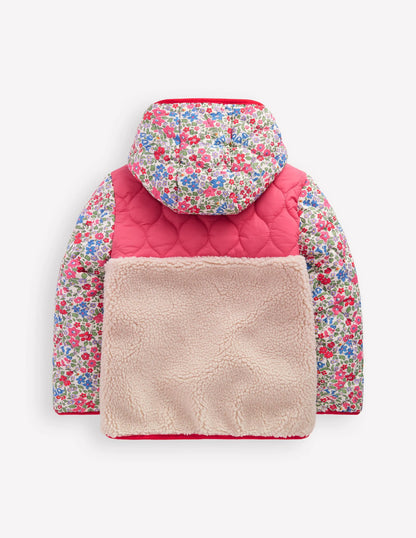 Janie Borg Mix Jacket-Rose Pink Flowerbed