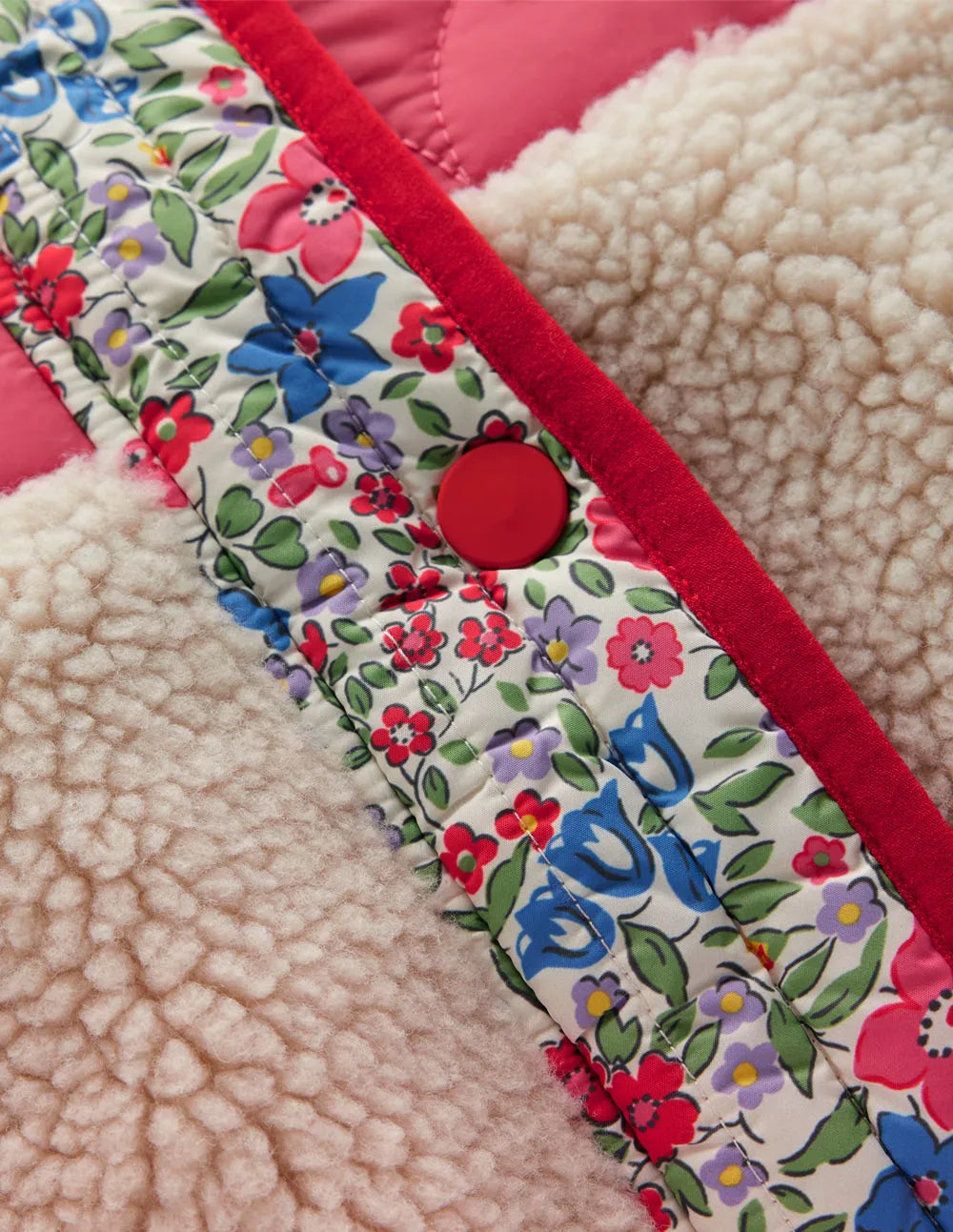 Janie Borg Mix Jacket-Rose Pink Flowerbed