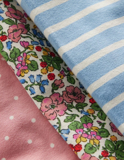 3-pack Leggings-Berry Floral Pack