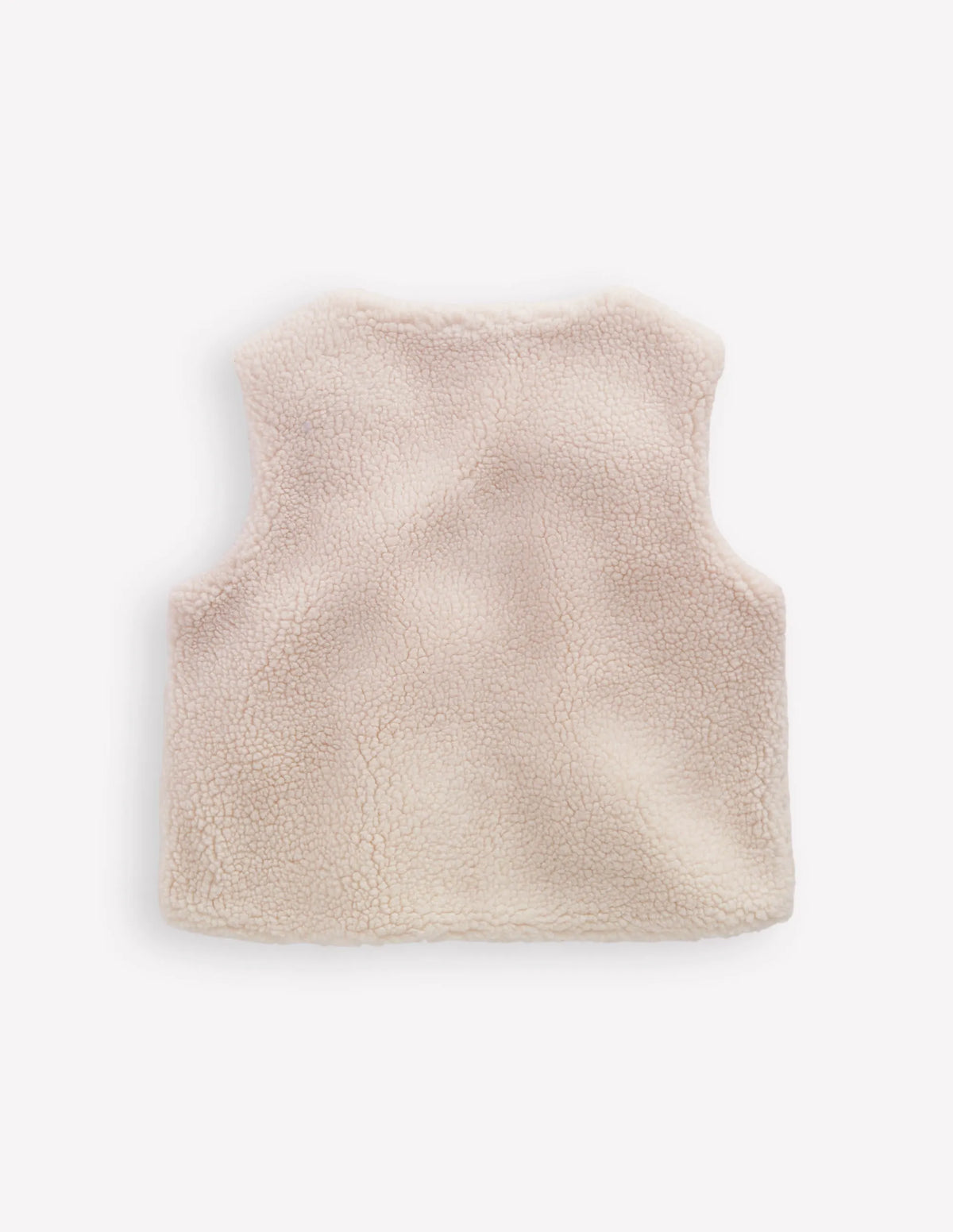 Relaxed Borg Gilet-Ecru