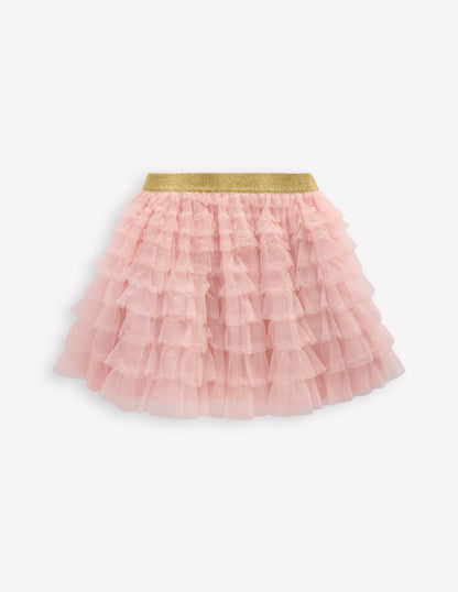 Tiered Tulle Skirt-Chalk Pink