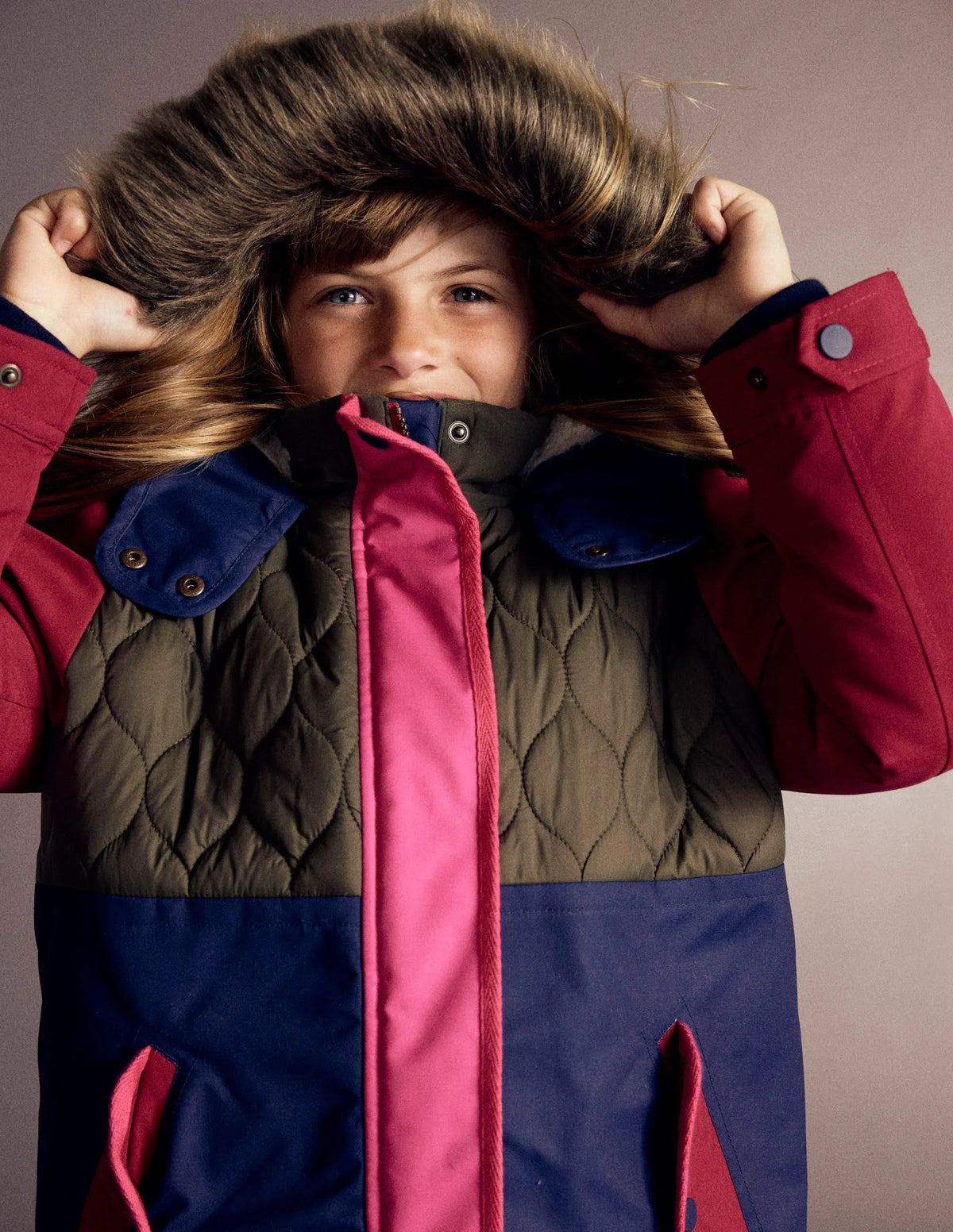 Joni Quilted Parka Coat-Multi