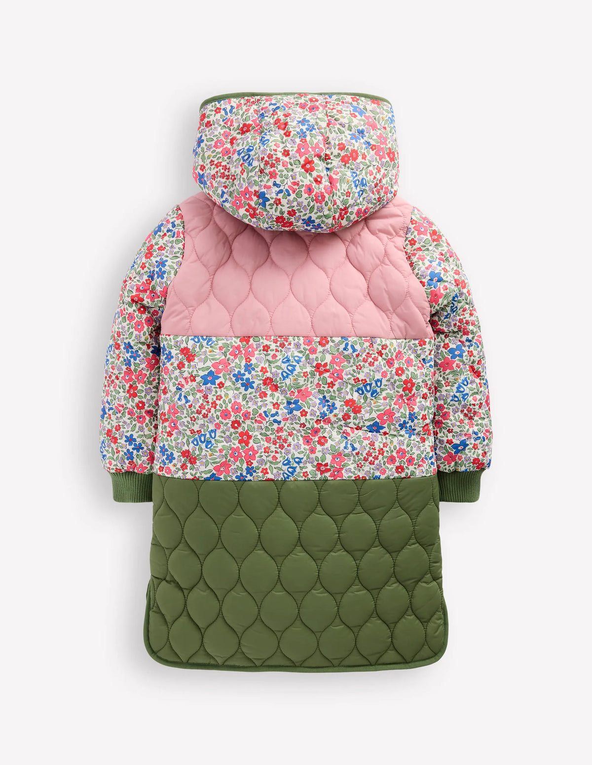 Cosy Longline Coat-Rose Pink Flowerbed